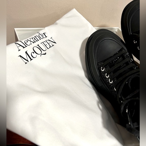 Alexander McQueen Treadslick Black Crystal Boots - Picture 7 of 7